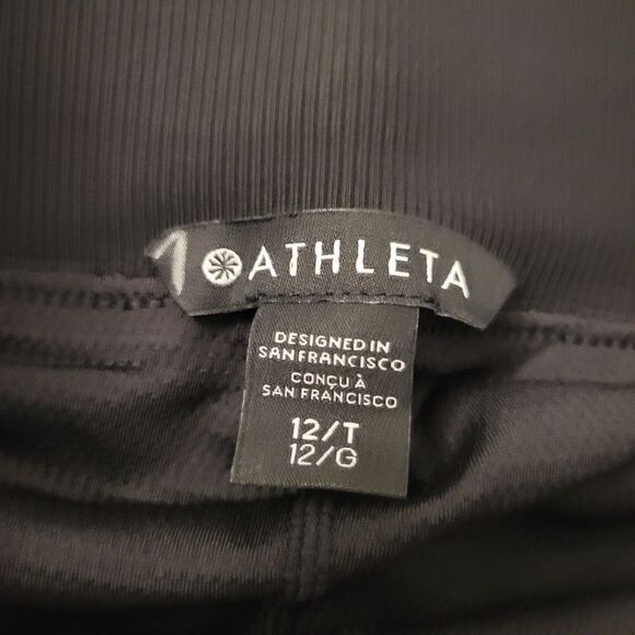 NEW TALL ATHLETA 12 SKORT ZIP POCKETS BLACK BROOKLYN TRAVEL SKIRT + SHORTS NWT - Picture 5 of 15